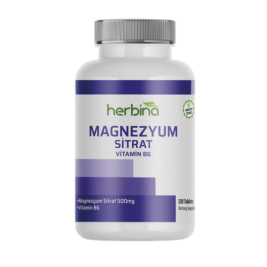 Herbina Magnezyum Sitrat 500mg 120 Tablet