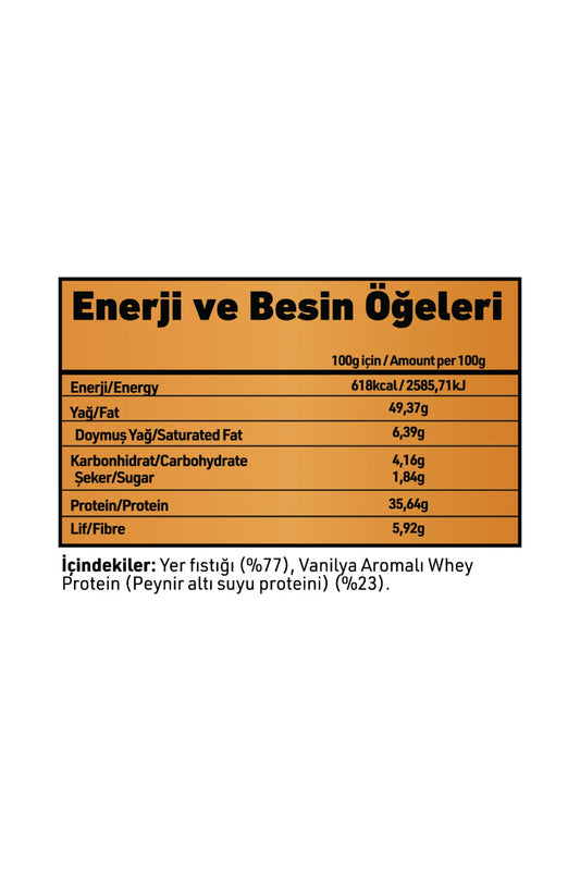 Grimsupps Peanut Butter Vanillia Yüksek Proteinli Fıstık Ezmesi 300g