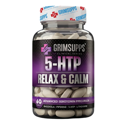 Grimsupps 5-HTP Relax & Calm L-Theanine, Rhodiola ve Bitkisel Ekstraktlar 60 Tablet