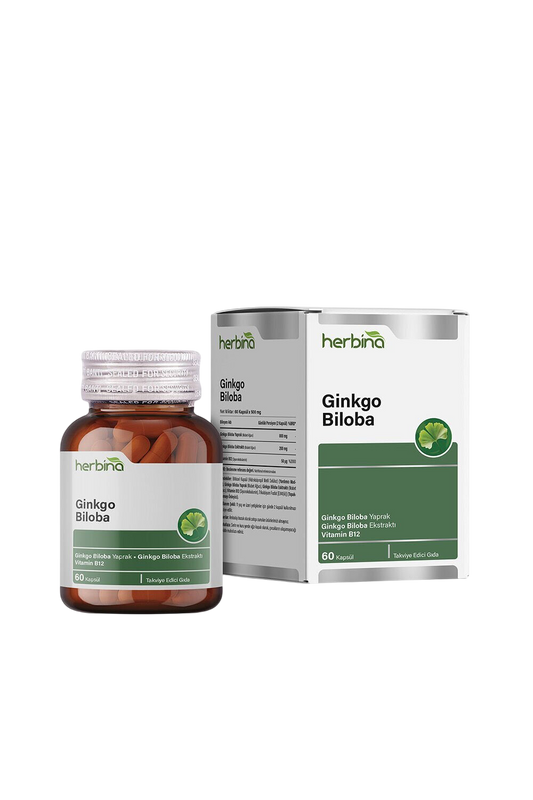 Herbina Ginkgo Biloba Kompleks Takviye Edici Gıda 60 Kapsül