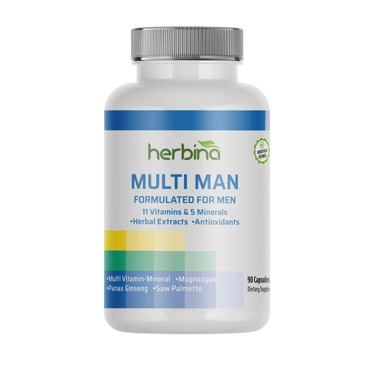 Herbina Multi Man Erkeklere Özel Multivitamin Mineral 90 Kapsül